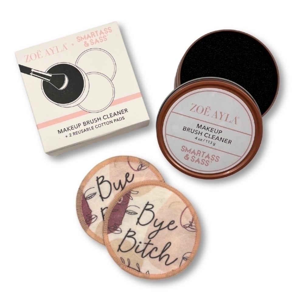 Zoe Ayla Bye B*tch Makeup Brush Cleaner + 2 Reusable Cotton Pads